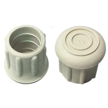 Zoro Select Protective Leg Tip, SlipOn, Rd, 55/64", PK25 LTB 19G