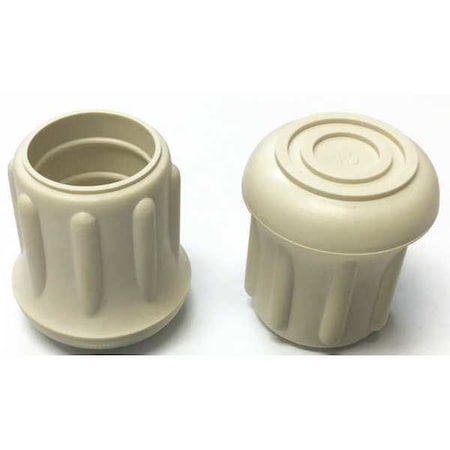 Zoro Select Protective Leg Tip, SlipOn, Rd, 55/64", PK25 LTB 19W