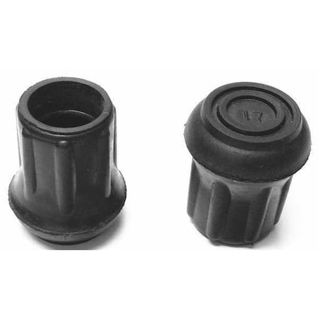 Zoro Select Protective Leg Tip, SlipOn, Rd, 39/64", PK25 LTB 17B/W