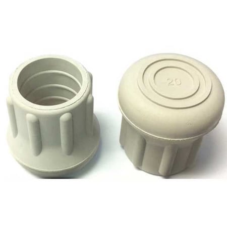 Zoro Select Protective Leg Tip, SlipOn, Rd, 31/32", PK25 LTB 20G