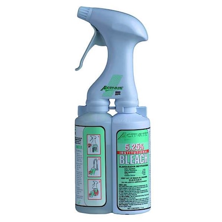 Activate Bleach Disinfectant, 11 oz. Trigger Spray Bottle, Unscented MLCS00060C