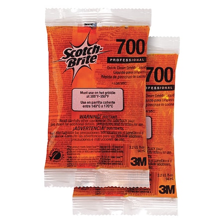 Scotch-Brite Griddle Cleaner And Degreaser, 3.2 Oz Packet, Liquid, Orange, 40 PK B0070MSX6Y