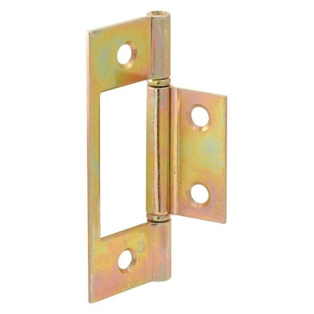 PRIMELINE TOOLS 1" W x 3" H Brass Plated Door Hinges Brass, Bi-Fold, PK2 MP6656-2