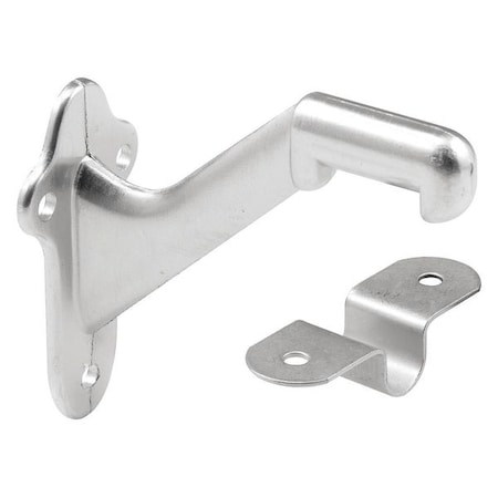 Primeline Tools Staircase Handrail Support Bracket, Diecast Zinc Construction, Satin, PK2 MP10132