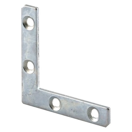 Primeline Tools Angle Corner, 2 in., Steel Construction, Zinc Plated, 4-Hole Bracket, PK10 MP9223