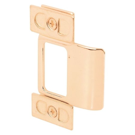 Primeline Tools Adjustable Door Strike, 2-1/8 in. Hole Spacing, Stamped Steel, Brass (1 Pair) MP9486