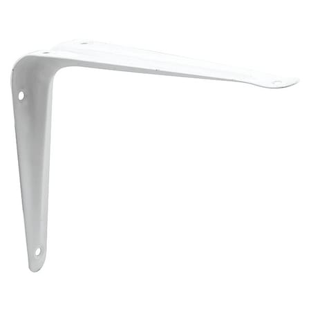 Primeline Tools Shelf Brackets, 8 x 10 in., Stamped Steel, White Enamel Finish, PK2 MP11286
