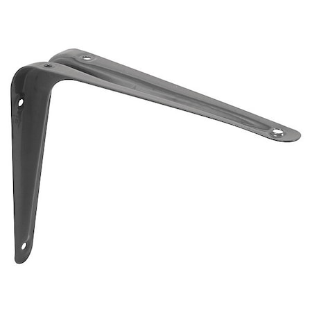 Primeline Tools Shelf Brackets, 5 in. x 6 in., Stamped Steel, Gray Enamel Finish, PK2 MP11411