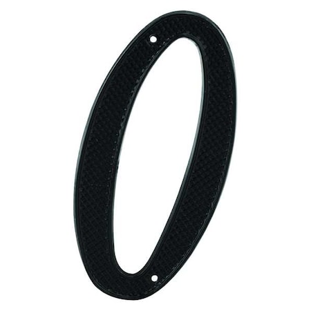 Primeline Tools 4 in. House Number 0, Diecast, Black Finish, PK5 MP4110-5