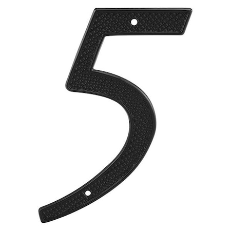 Primeline Tools 4 in. House Number 5, Diecast, Black Finish, PK5 MP4115-5