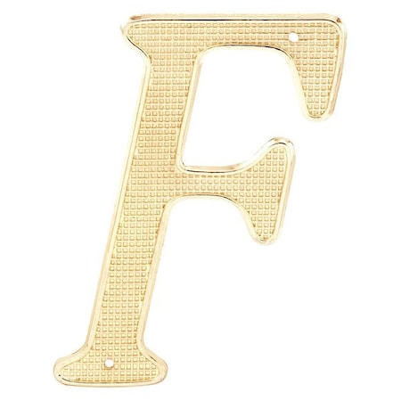 Primeline Tools House Letter "F", 4 in. Tall, Diecast Construction, Brass Plated, PK2 MP4252