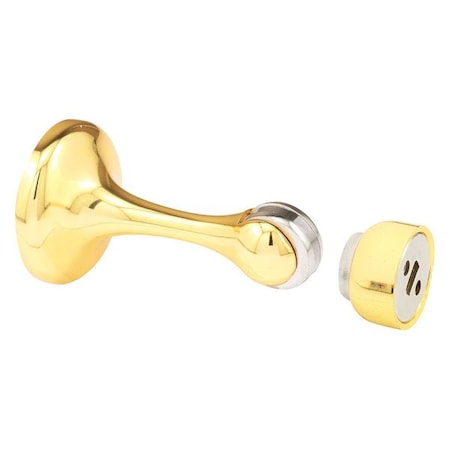 Primeline Tools Magnetic Door Holder, 2-7/8 in., Cast Brass, Polished Brass (Single Pack) MP4907-1