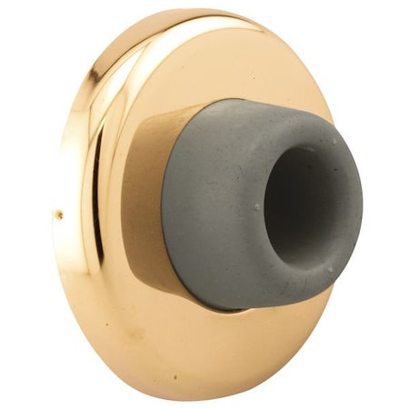 Primeline Tools Door Wall Stop, 2-1/2 in. Diameter, Concave, Polished Brass (Single Pack) MP4542-1