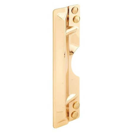 Primeline Tools Latch Guard Plate Cover, Outswing Door, Steel, Brass Plated (Single Pack) MP10027