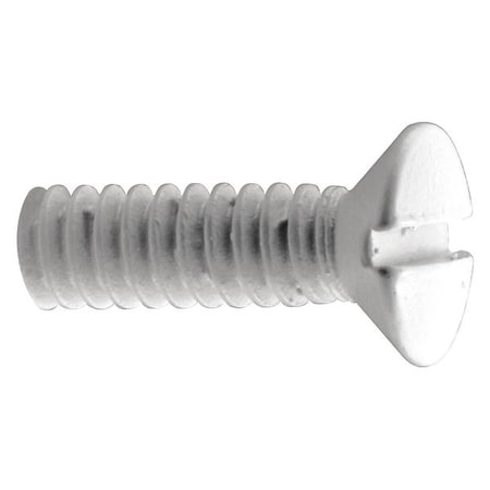 Primeline Tools Wall Plate Screws, No 6-32 x 1/2 in., Steel Construction, White, Oval, PK100 MP9191