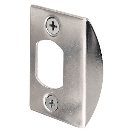 Primeline Tools Standard Latch Strike, 1-5/8 in., Steel, Chrome Plated Finish, PK2 MP2234
