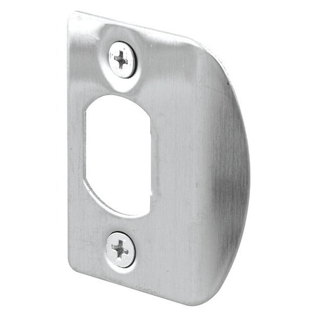 Primeline Tools Standard Latch Strike, 1-5/8 in., Stainless Steel Finish, PK2 MP2301