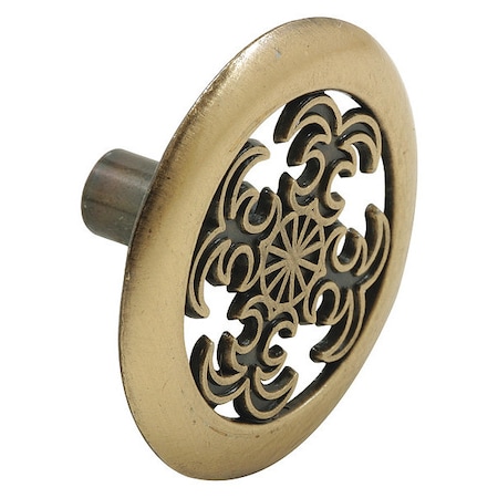 Primeline Tools Round Filigree Cabinet Knob, Antique Brass, PK5 MP9195