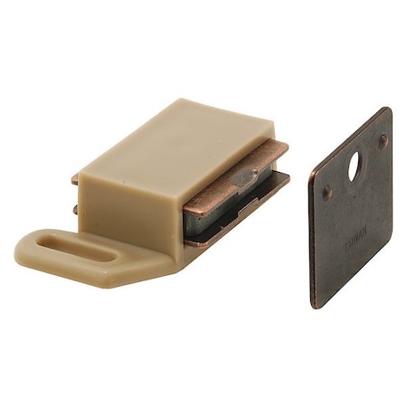 Primeline Tools Magnetic Cabinet Catch, 1 in. Wide, Plastic Housing, Bronze Finished, PK5 MP7340