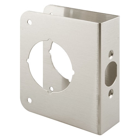 Primeline Tools Lock and Door Reinforcer, 1-3/4 In. x 2-3/8 In., Stainless Steel, Natural Finish (Single Pack) MP9457