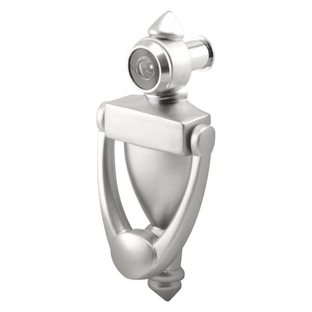 Primeline Tools Door Knocker and Viewer, 9/16 in. Bore, 180 Degree View Angle, Satin Nickel (Single Pack) U 10327