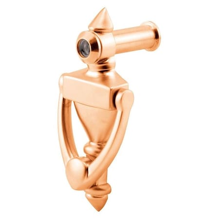 Primeline Tools Door Knocker and Viewer, 1/2 in. Bore, 160-Degree View Angle, Polished Brass (Single Pack) MP4090