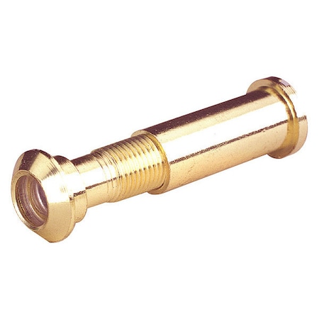 Primeline Tools Door Viewer, 160 Degree, 1/2 in. Diameter, Polished Brass Finish (Single Pack) MP4178