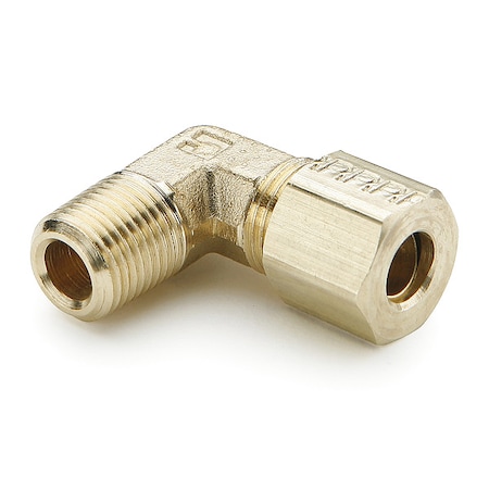Parker Elbow, Brass, Comp. 1/4 in, MNPT 1/8 in 169C-4-2