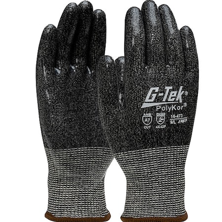 G-Tek Polykor Cut Resistant Glove, Cut Level A7 , Silicone , Smooth , L 12 PK 16-473/L
