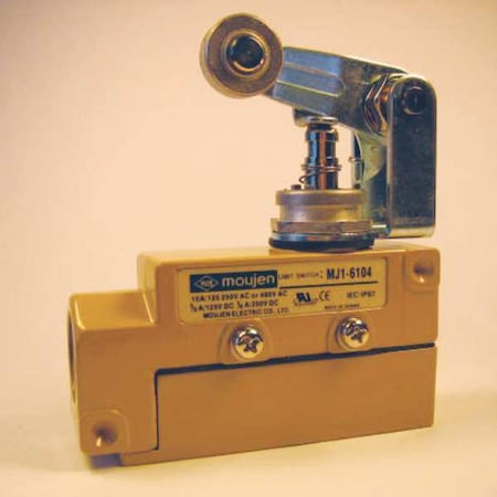 Moujen Heavy Duty Limit Switch, Lever, Roller, SPDT MJ1-6104