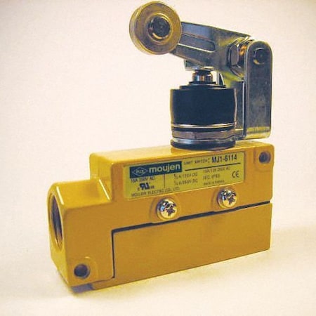 Moujen Heavy Duty Limit Switch, Lever, Roller, SPDT MJ1-6114