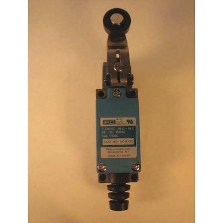 Relay And Control Limit Switch, Lever, Roller, 1NC/1NO, 5A at 250V AC, Actuator Location: Side RCM-400