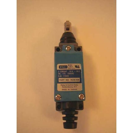 Relay And Control Limit Switch, Push Roller, 1NC/1NO, 5A at 250V AC, Actuator Location: Top RCM-406