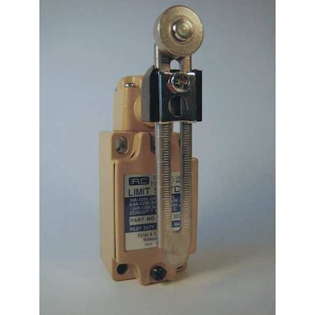 Relay And Control Limit Switch, Adjustable Lever, Roller, 1NC/1NO, 10A at 125V AC, Actuator Location: Side RCL-302