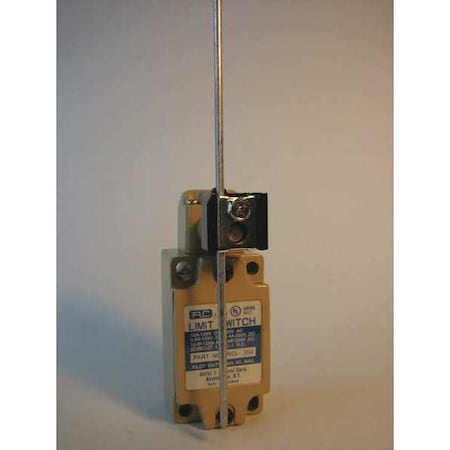 Relay And Control Limit Switch, Adjustable Lever, Rod, 1NC/1NO, 10A at 125V AC, Actuator Location: Side RCL-304