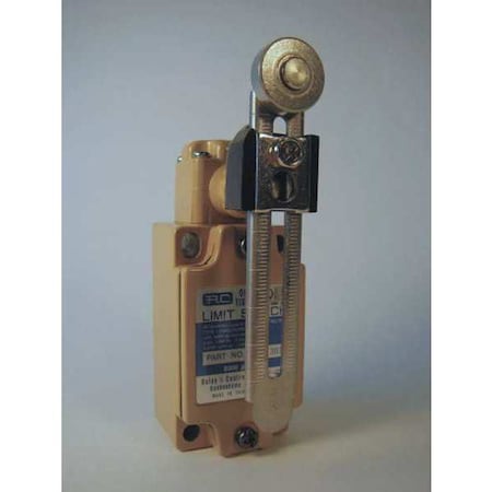 Relay And Control Limit Switch, Adjustable Lever, Roller, 1NC/1NO, 10A at 125V AC, Actuator Location: Side RCL-303