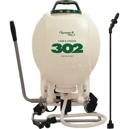 Sprayers Plus 4 gal Agricultural External Piston Backpack Sprayer, 51 in L Hose 302