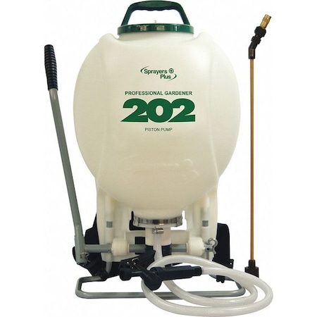 Sprayers Plus 4 gal External Piston Pump Backpack Sprayer, 51 in L Hose 202