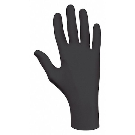 SHOWA Disposable Gloves, Nitrile, Powder Free Black, 100 PK 6112PFL