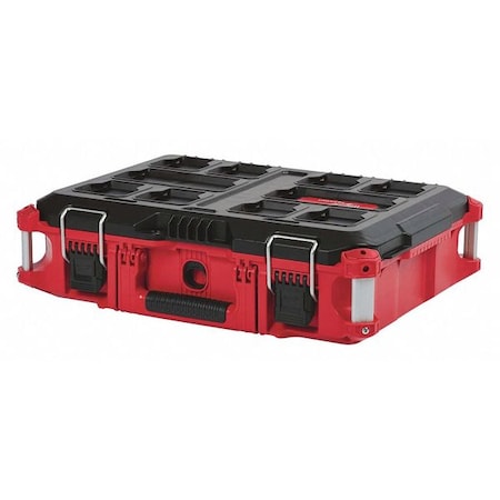 Milwaukee Tool PACKOUT™ Tool Box, S, 75 lb. Capacity, Red, 16.1" W x 6.6" H 48-22-8424