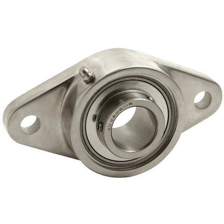 TRITAN Flange, 2 Bolt, Stainless, Bore 1.4375" UCFLSS207-23SS