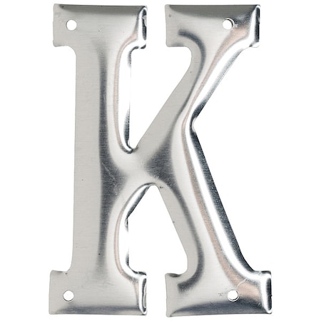 Brady Letter, Aluminum, Roman, 3 in. H, K, PK10 1600-K