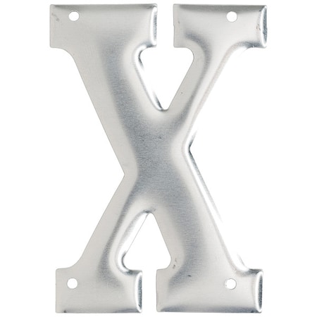 Brady Letter, Aluminum, Roman, 3 in. H, X, PK10 1600-X