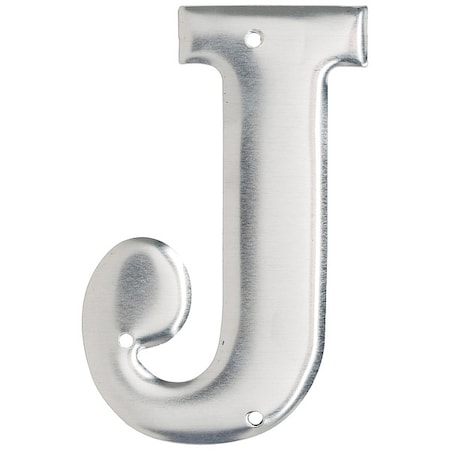 Brady Letter, Aluminum, Roman, 3 in. H, J, PK10 1600-J