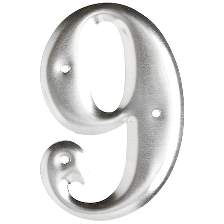Brady Number, Aluminum, 3in H, 9, PK10 1600-9