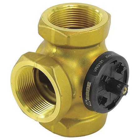Danfoss Valve, 1-1/2", 3-Way, Brass, 29.3 cv 193B-1506