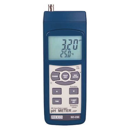Reed Instruments SD Series pH/ORP Datalogger, 0.00 to 14.00 pH / 0-1999 mV SD-230