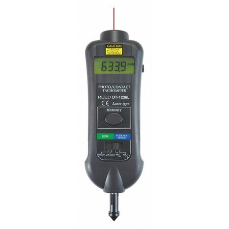 Reed Instruments Tachometer, Laser, Contact/Non-Contact R7150