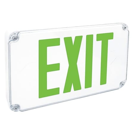 Fulham LED Emergency Exit Sign, Slim Wet, Green, FHEX26G FHEX26G