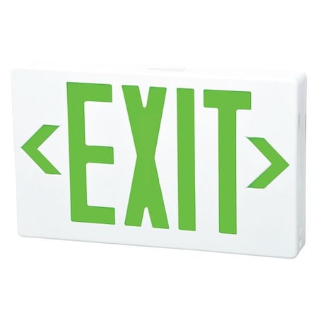 Fulham LED Emergency Exit Sign, White, Green, FHEX21WGEMSD FHEX21WGEMSD